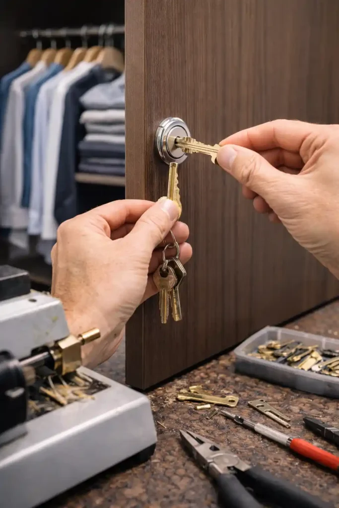 Cupboard and wardrobe key making service in Bengaluru